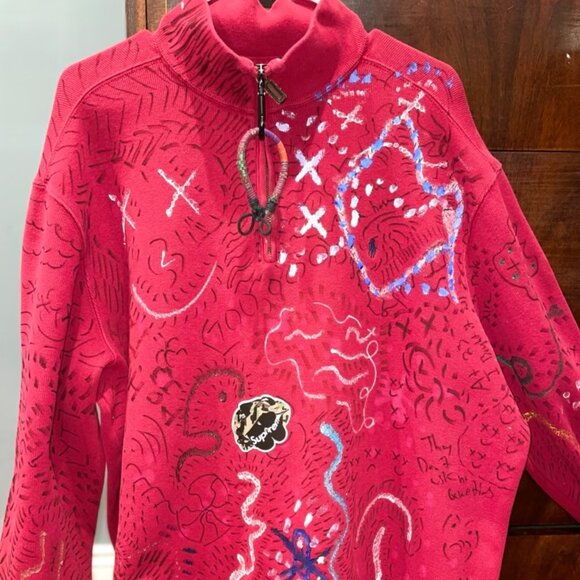 Ralph Lauren Quarter ZIp | Designed by Zipaene - Connecticut Streetwear Artist - Picture 1 of 5